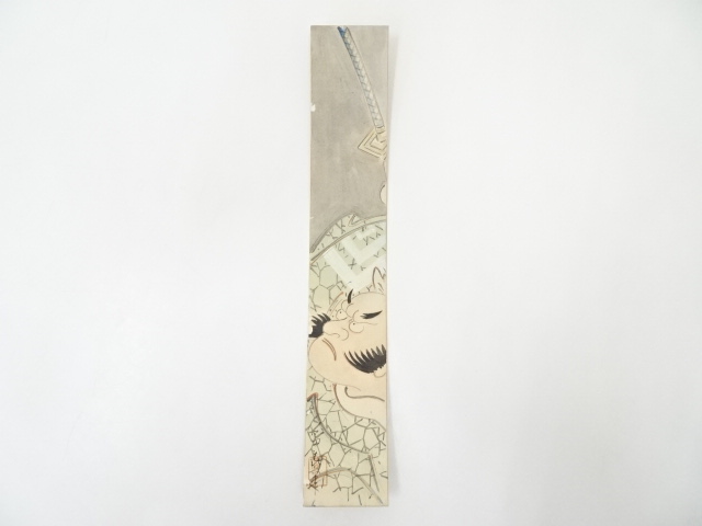 JAPANESE HANGING SCROLL / HAND PAINTED / PEOPLE IN THE PAST / ARTISTS WORK